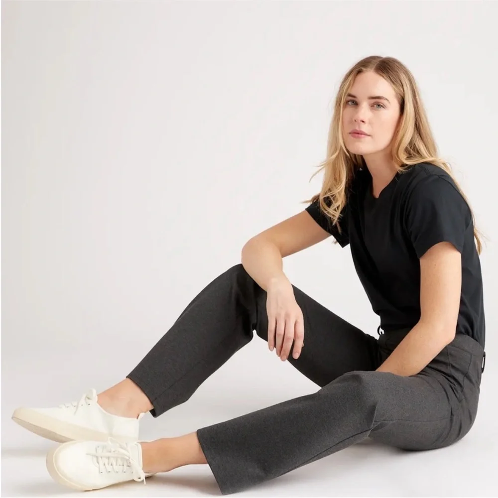 QUINCE Ultra Stretch Ponte Bootcut Pants‎ in Charcoal Size Small